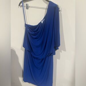 Jessica Simpson Vibrant Blue One-Shoulder Dress